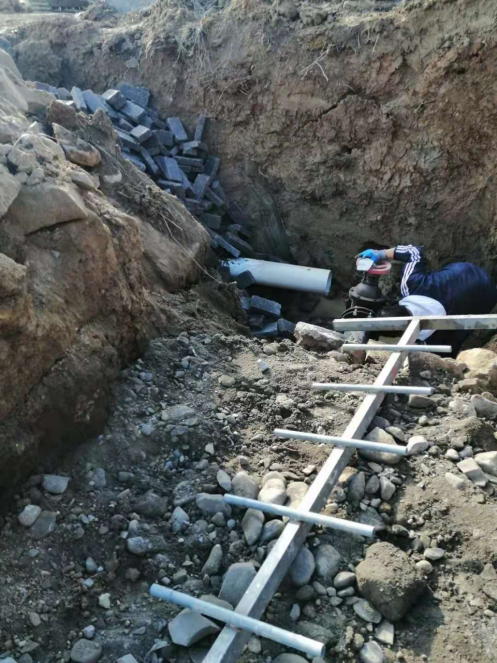施工现场图-洪渠水毁修复工程
